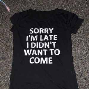 Black shirt for school or work